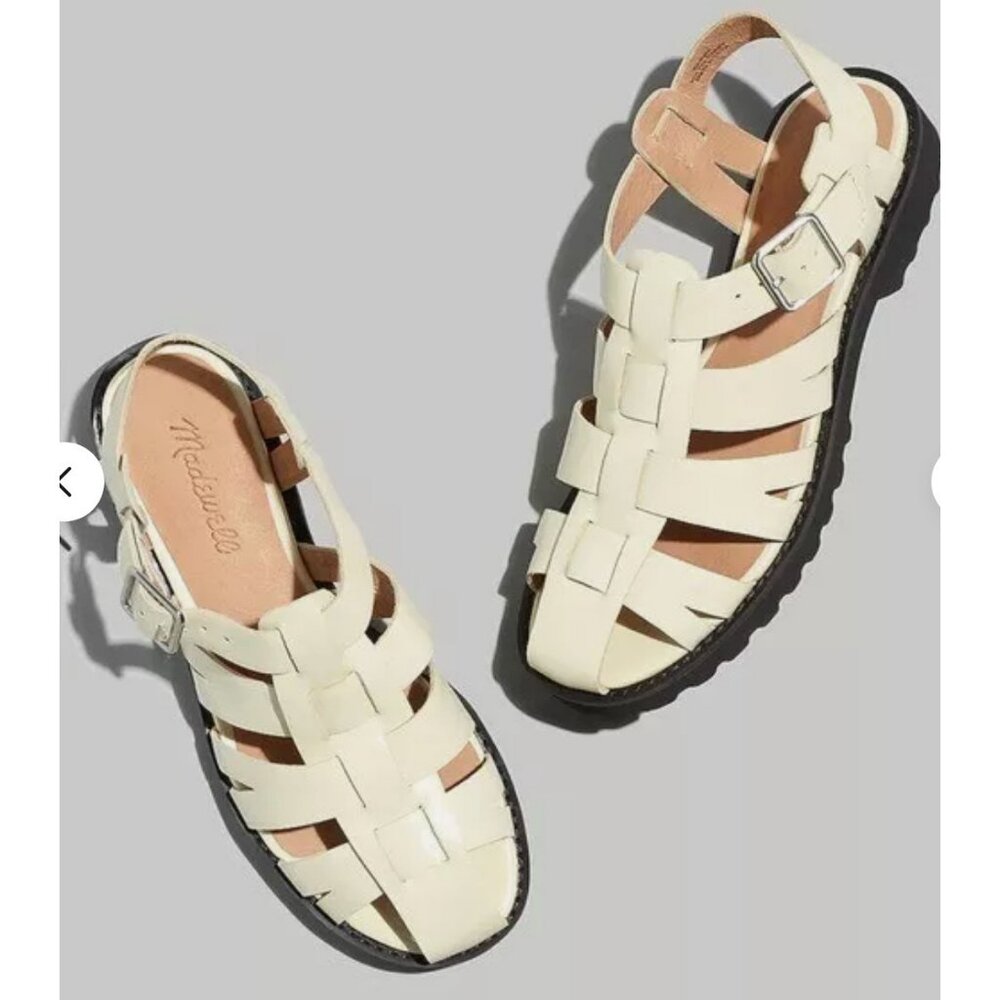 Madewell $128 The Cari Fisherman Sandal Ivory Size 7 NK011
